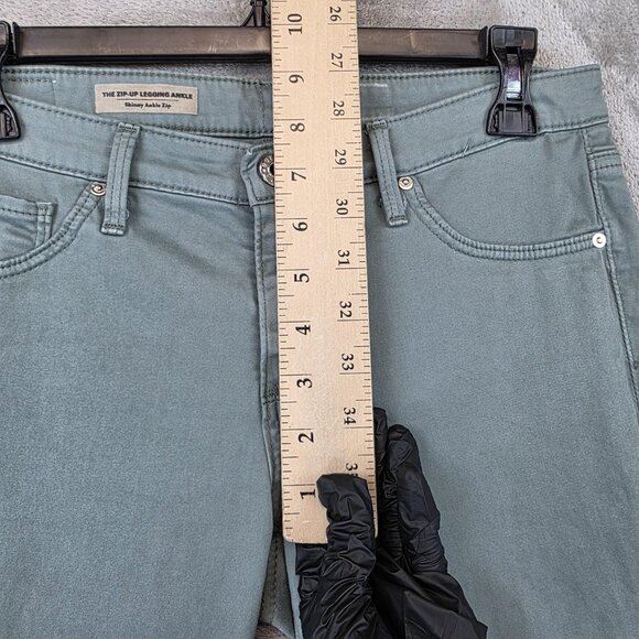 AG Adriano Goldschmied Jeans Womens 27 Zip-Up Legging Ankle Green Made USA - Picture 7 of 16